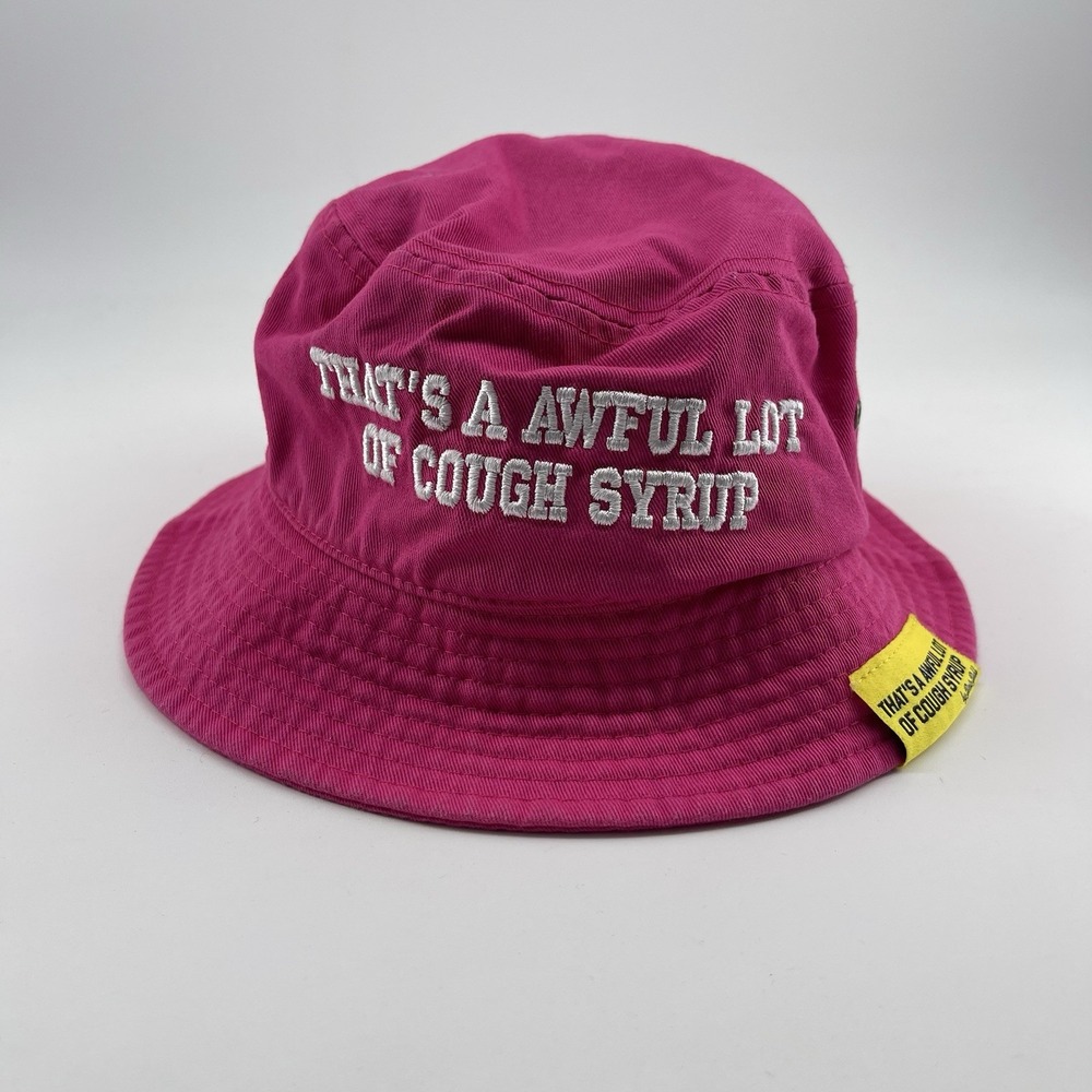 That's A Awful Lot of Cough Syrup Hat S/M Adult Pink Bucket Hat
